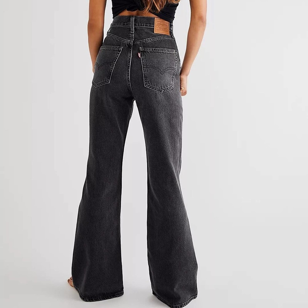 Levi's Black High-Rise Wide-Leg Jeans - Picture 5 of 15